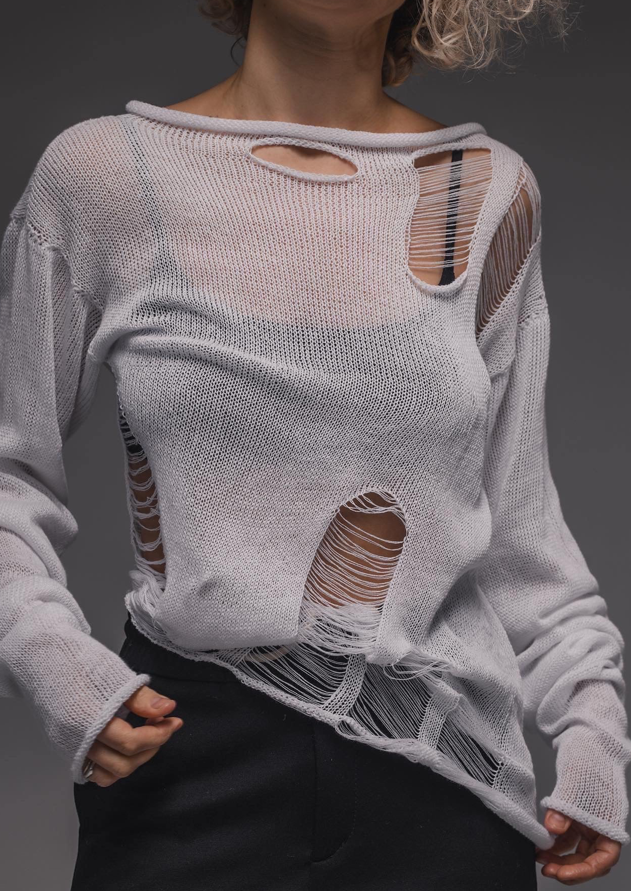 Light cotton outrageous sweater