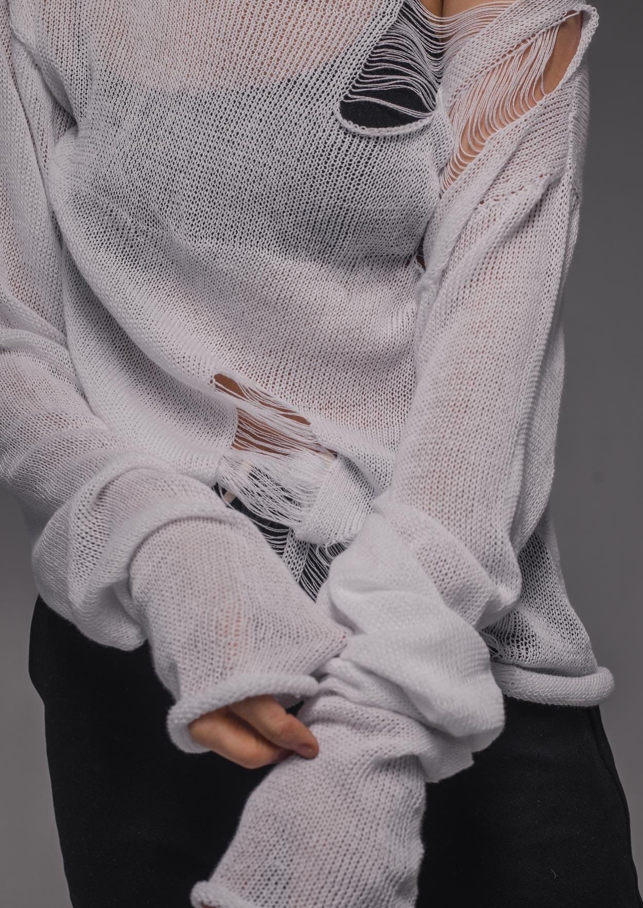 Light cotton outrageous sweater