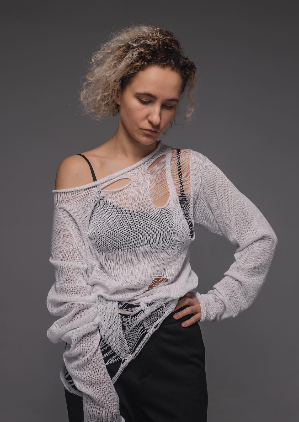 Light cotton outrageous sweater
