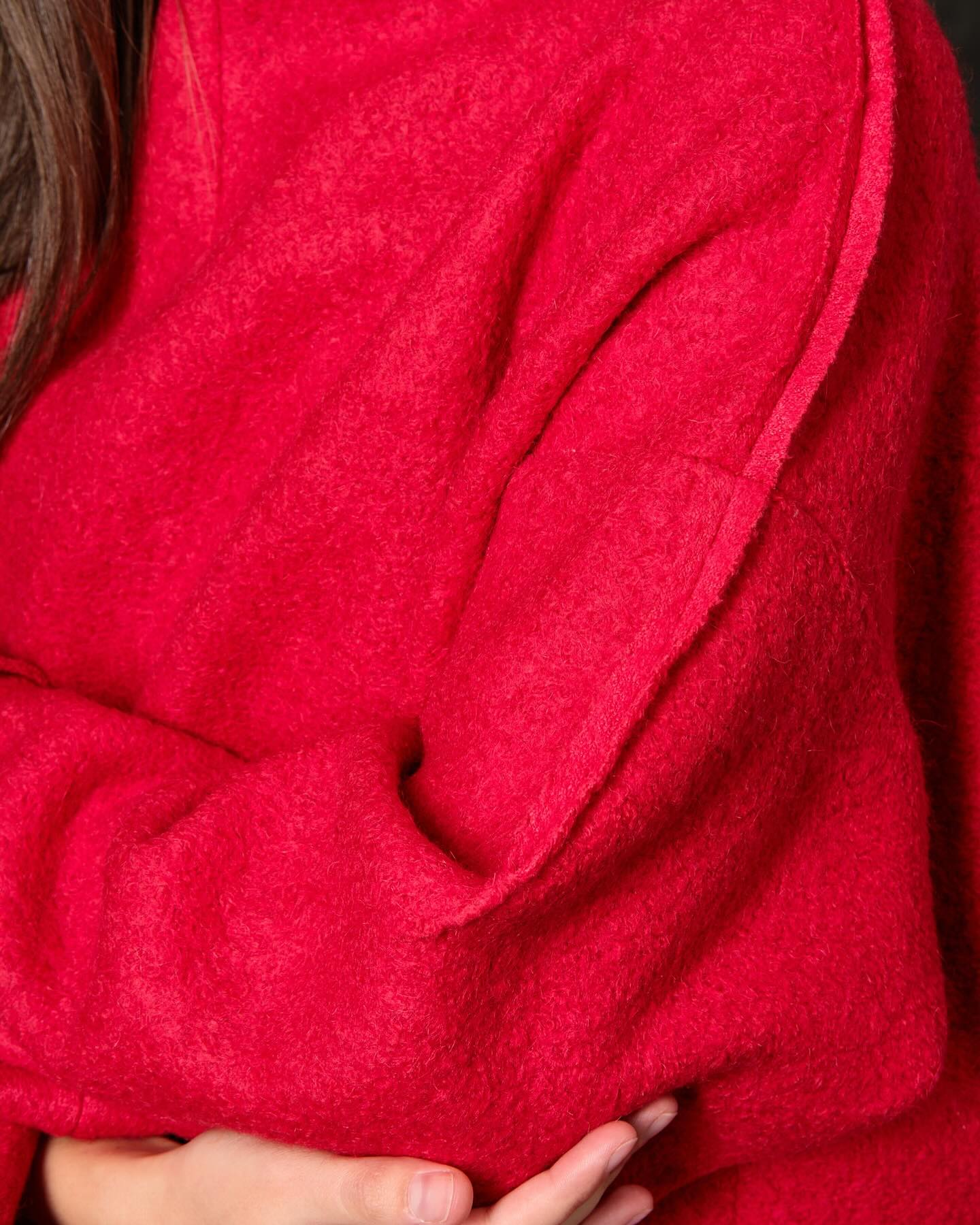 Sweater textile red wool