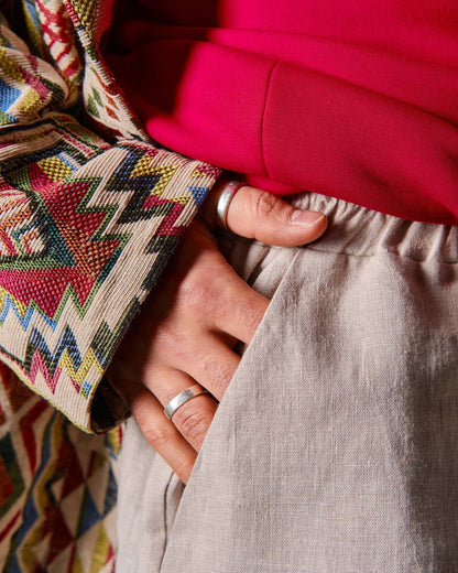 Unisex coat, geometric pattern, 2 colors