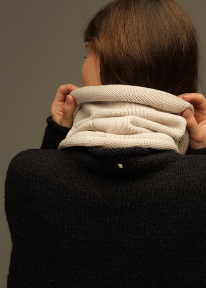 Scarf-pipe woolen beige