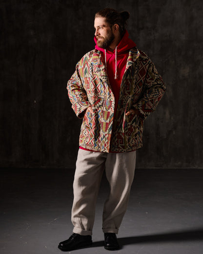 Unisex coat, geometric pattern, 2 colors
