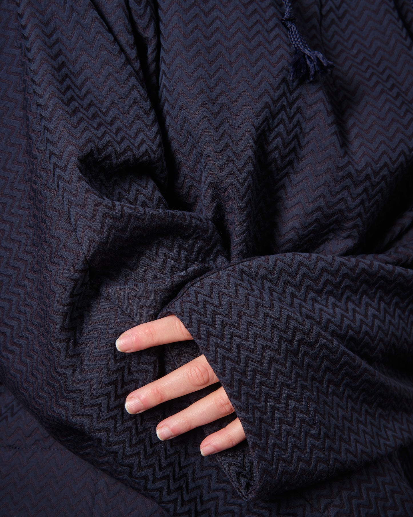 New office blue shirt with a knitted back