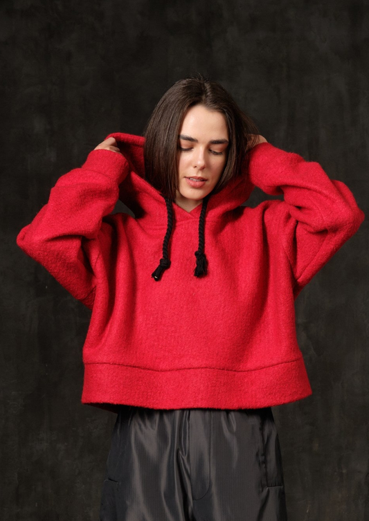 Skinny woolen red