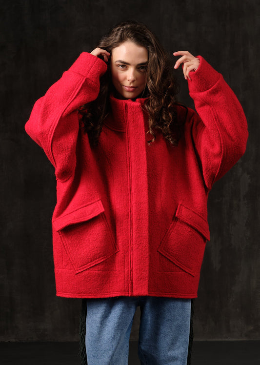 Бомбер вовняний Oversize