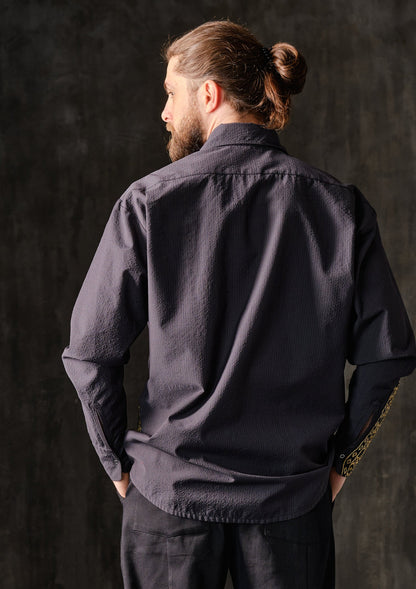 Oversize white linen shirt