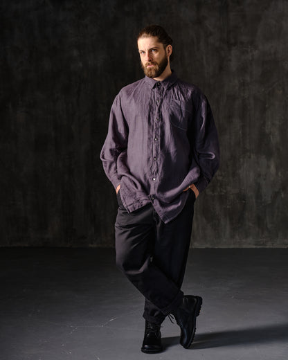 Oversize white linen shirt