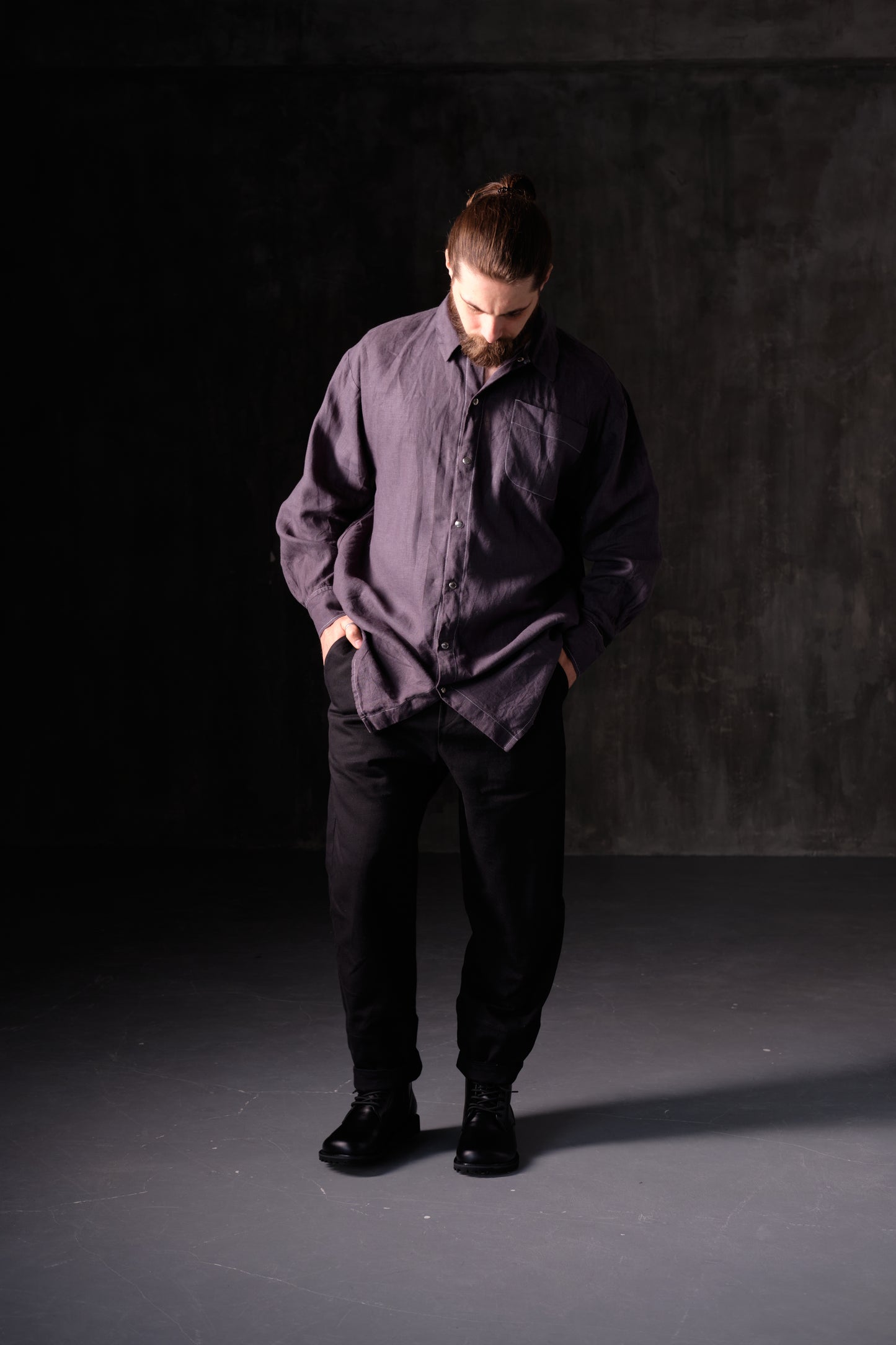 Oversize white linen shirt