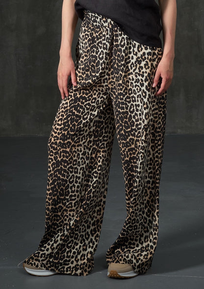 Palazzo light cotton leopard