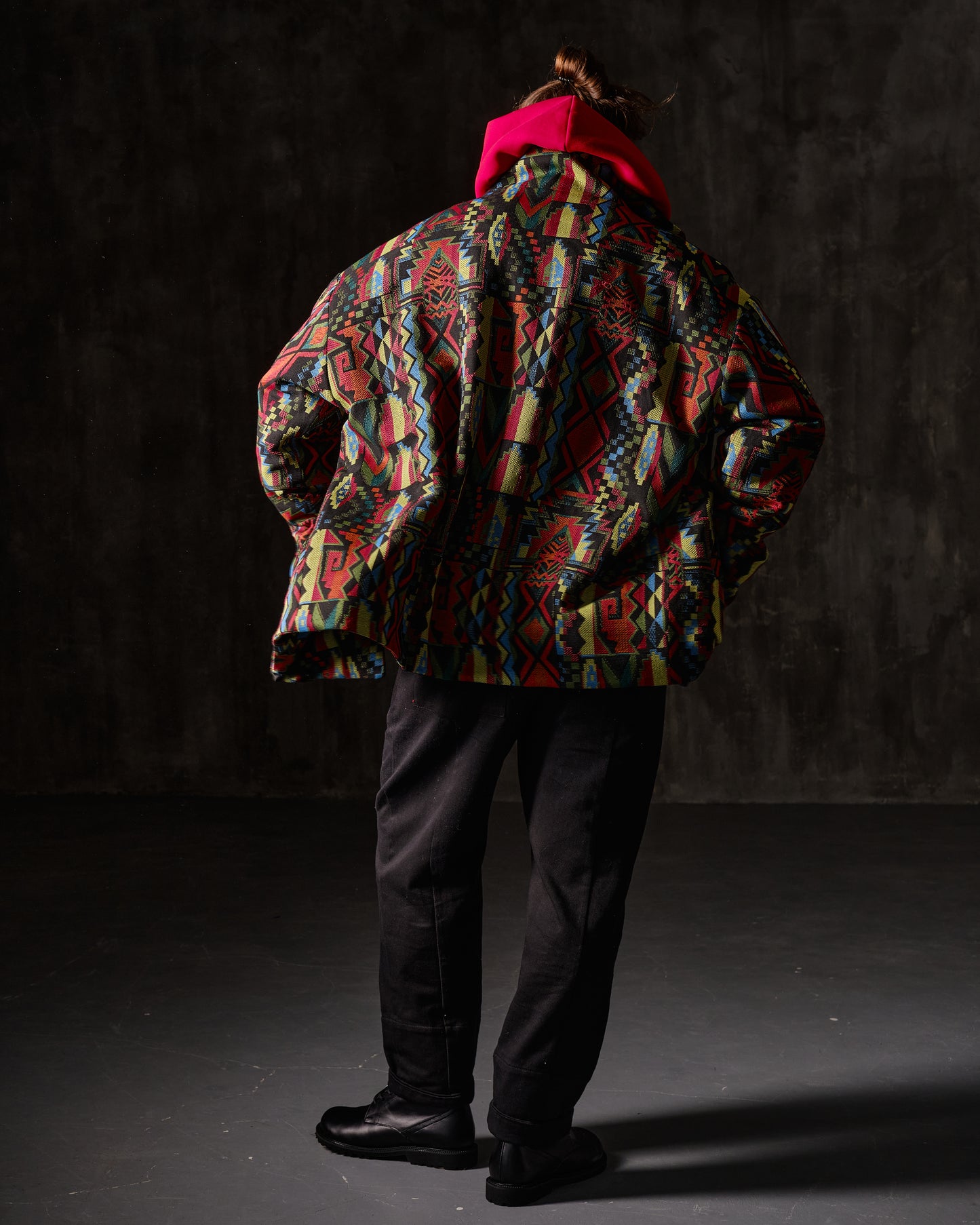 Unisex coat, geometric pattern, 2 colors