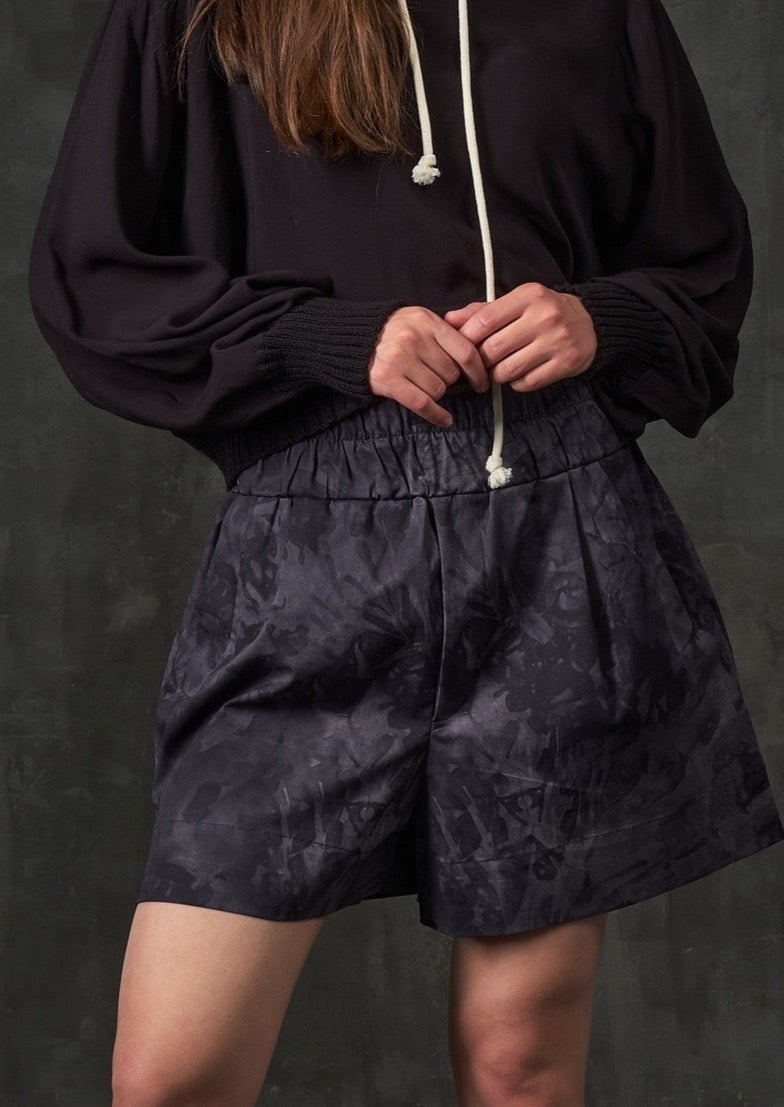 Tai Dai gray cotton shorts