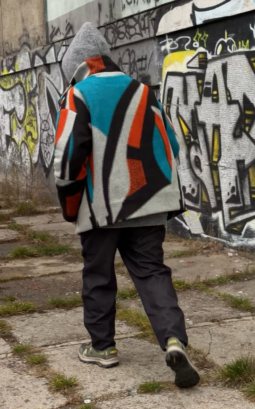 Пальто вовняне  чоловіче "Графіті"