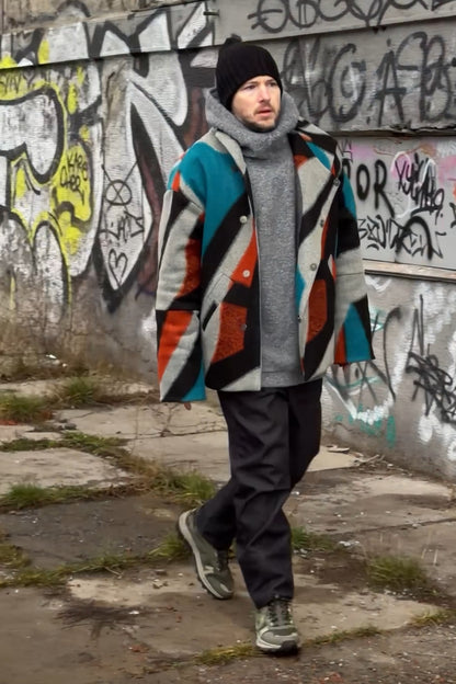 Пальто вовняне  чоловіче "Графіті"