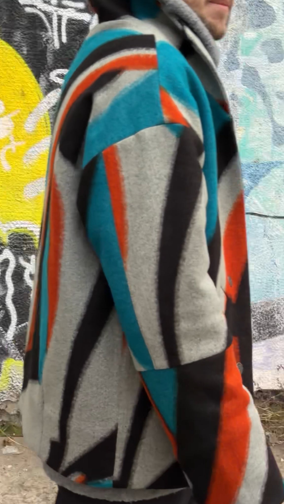 Пальто вовняне  чоловіче "Графіті"