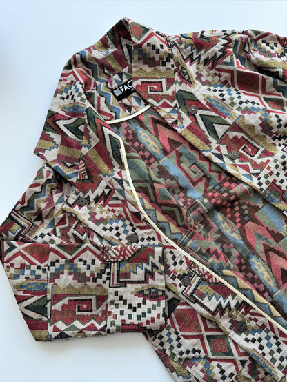 Unisex coat, geometric pattern, 2 colors