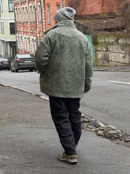 Пальто вовняне зелене чоловіче
