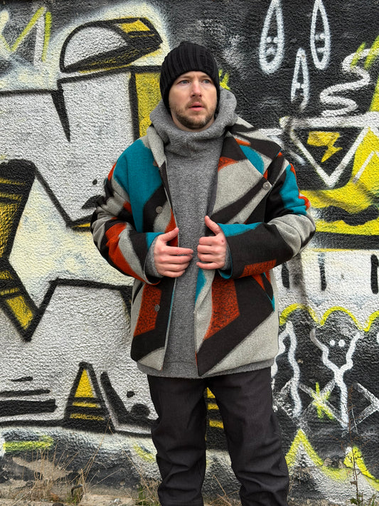 Пальто вовняне  чоловіче "Графіті"