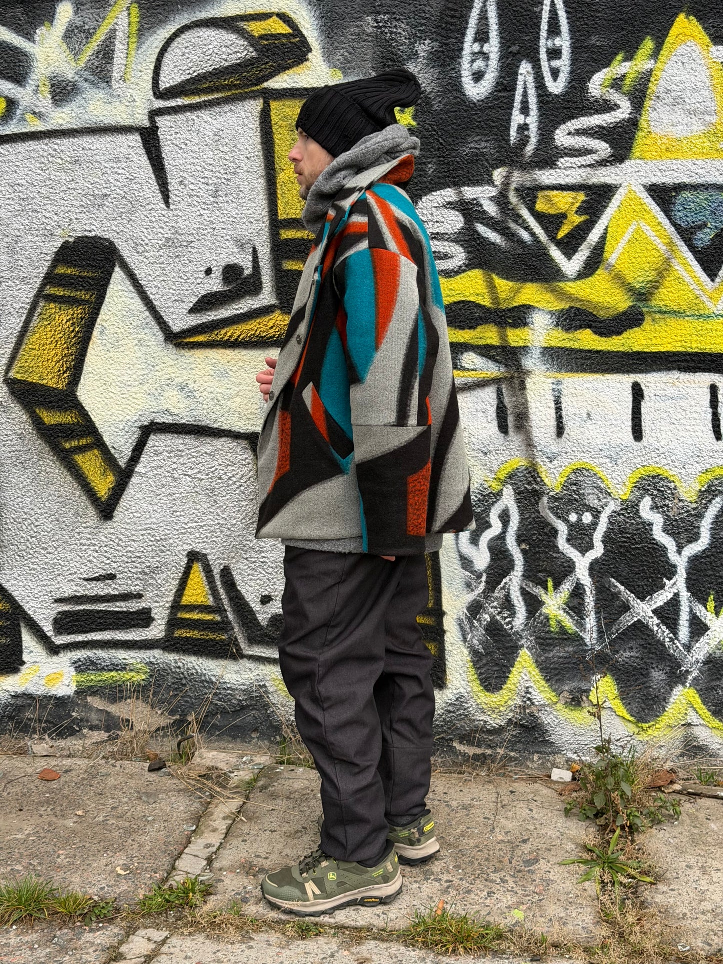 Пальто вовняне  чоловіче "Графіті"