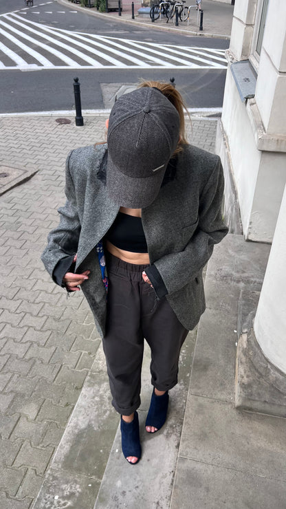 Штани котонові сірі фарбовані - банани