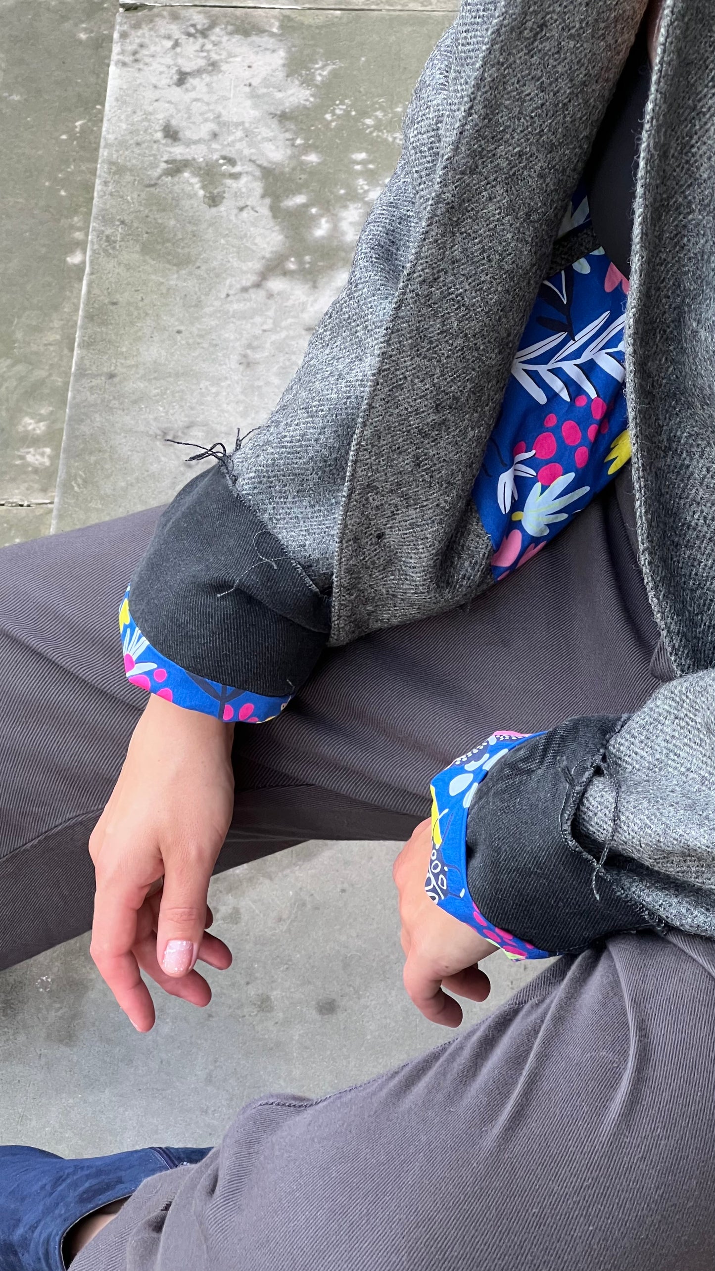 Штани котонові сірі фарбовані - банани