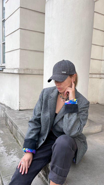 Штани котонові сірі фарбовані - банани