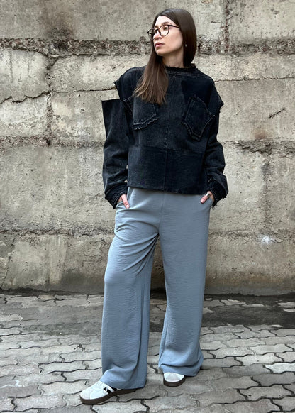 Palazzo light cotton gray