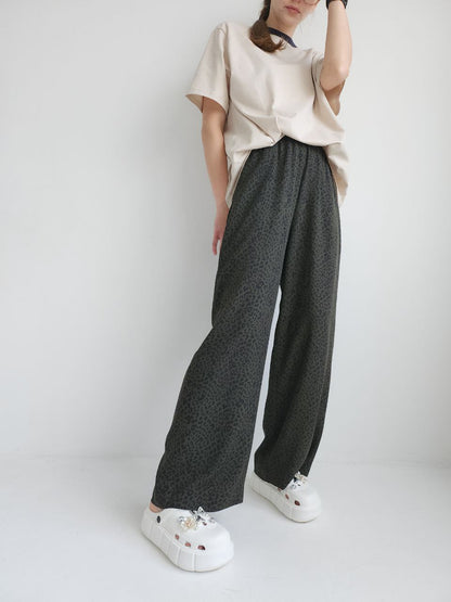 Palazzo light cotton leopard
