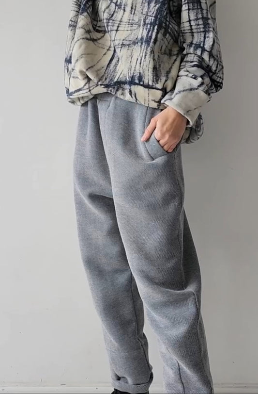 Light gray warm woolen pants