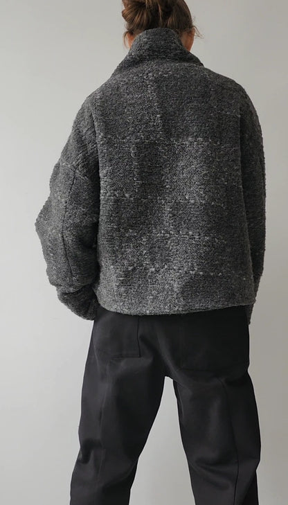 Short woolen coat, thick knitwear