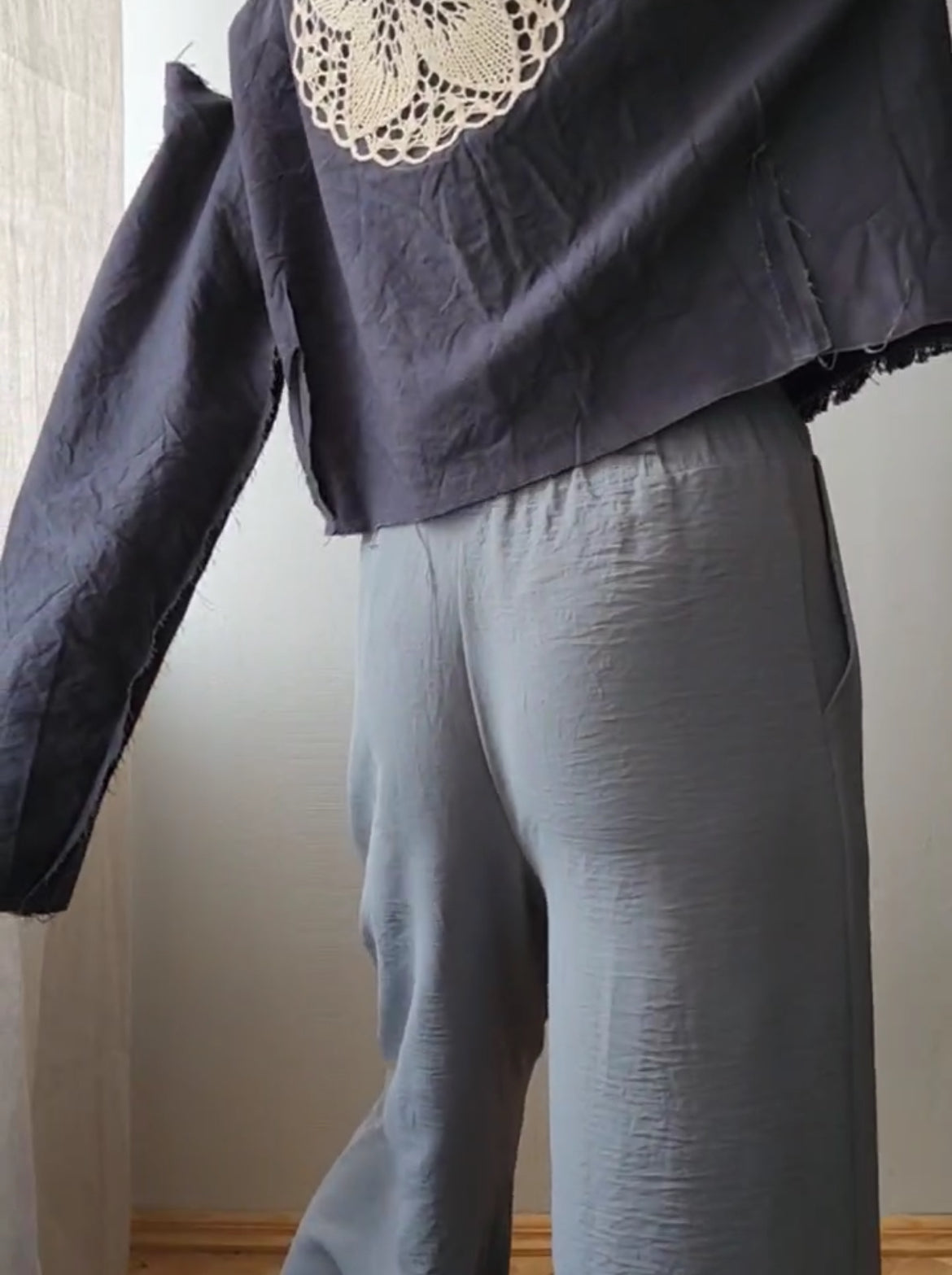 Palazzo light cotton gray