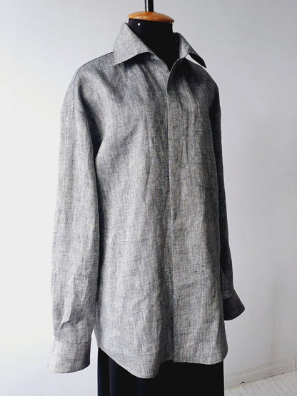 Men's linen shirt with buttons