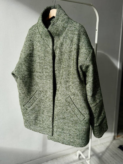 Пальто вовняне зелене чоловіче