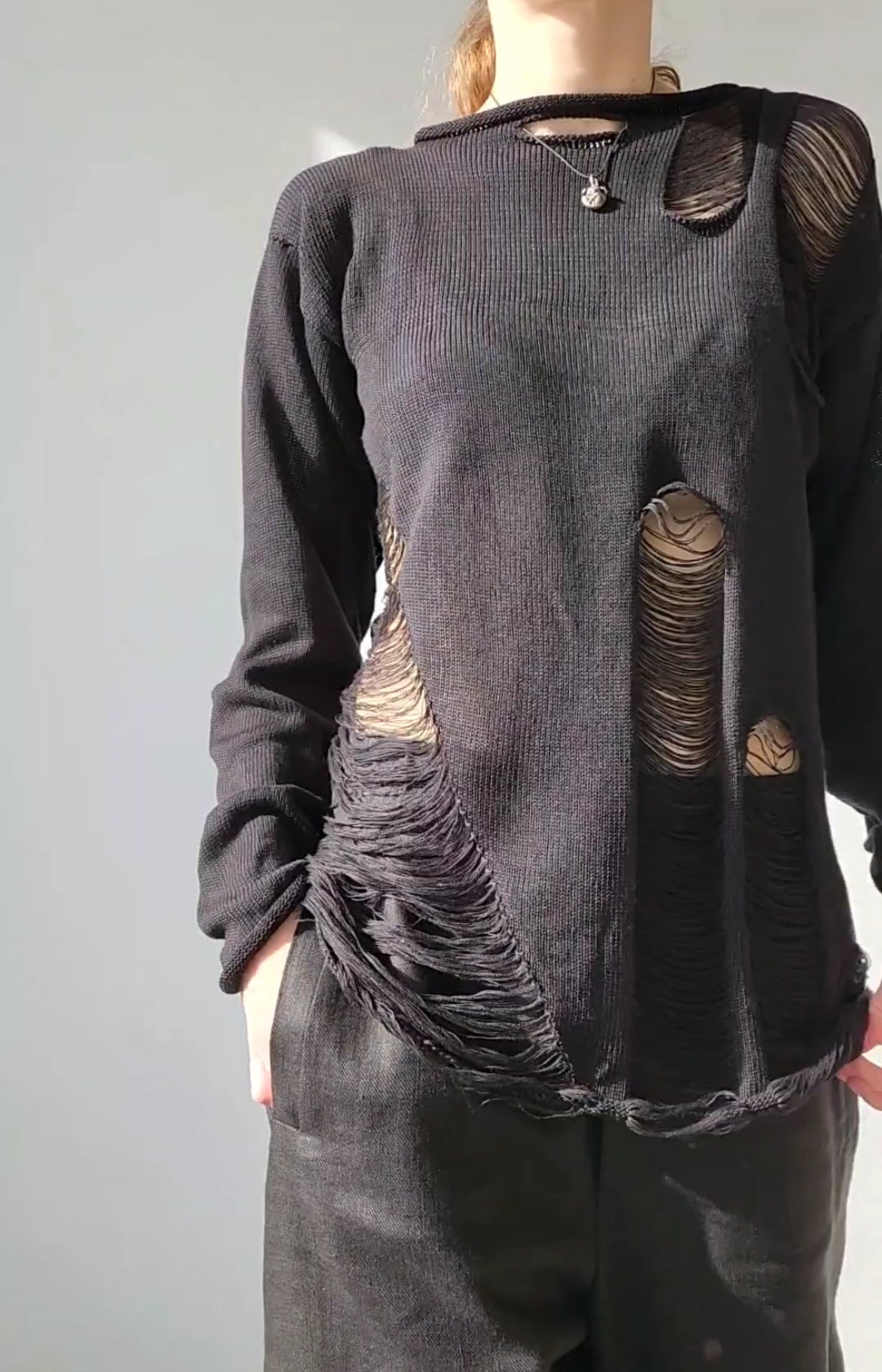 Light cotton outrageous sweater