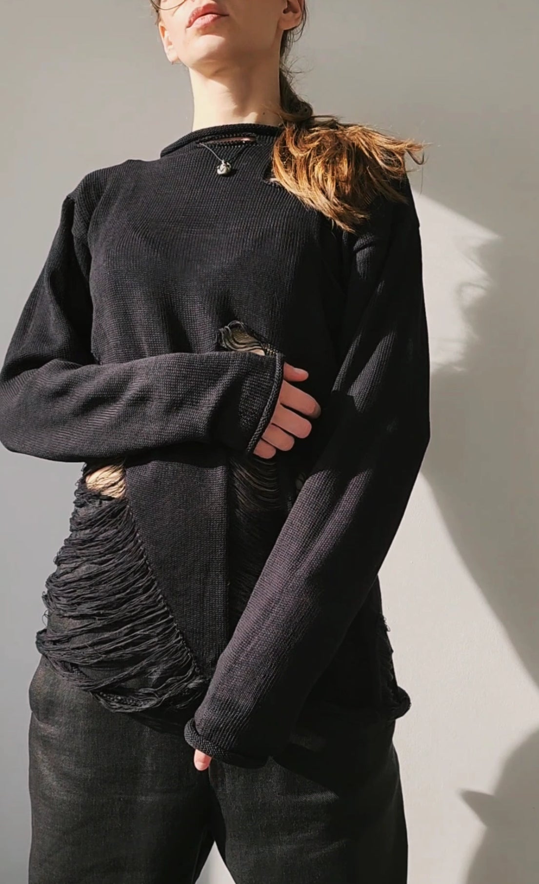 Light cotton outrageous sweater