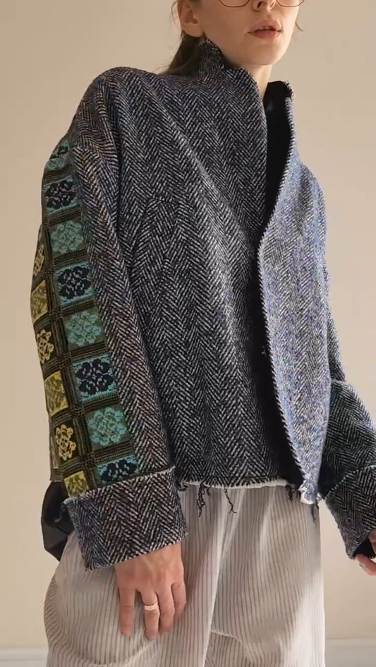 Short woolen coat, thick knitwear