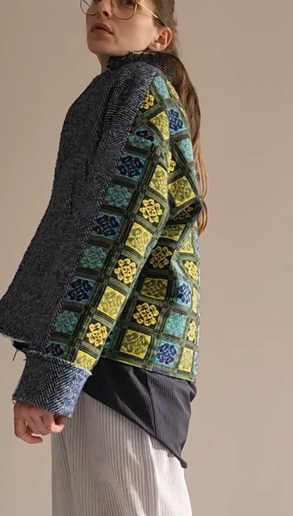 Short woolen coat, thick knitwear
