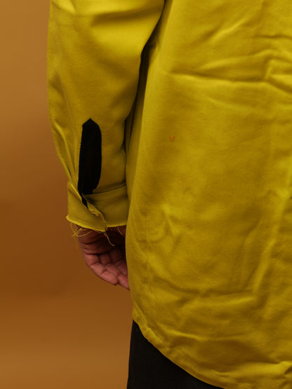 Oversize mustard thick cotton shirt