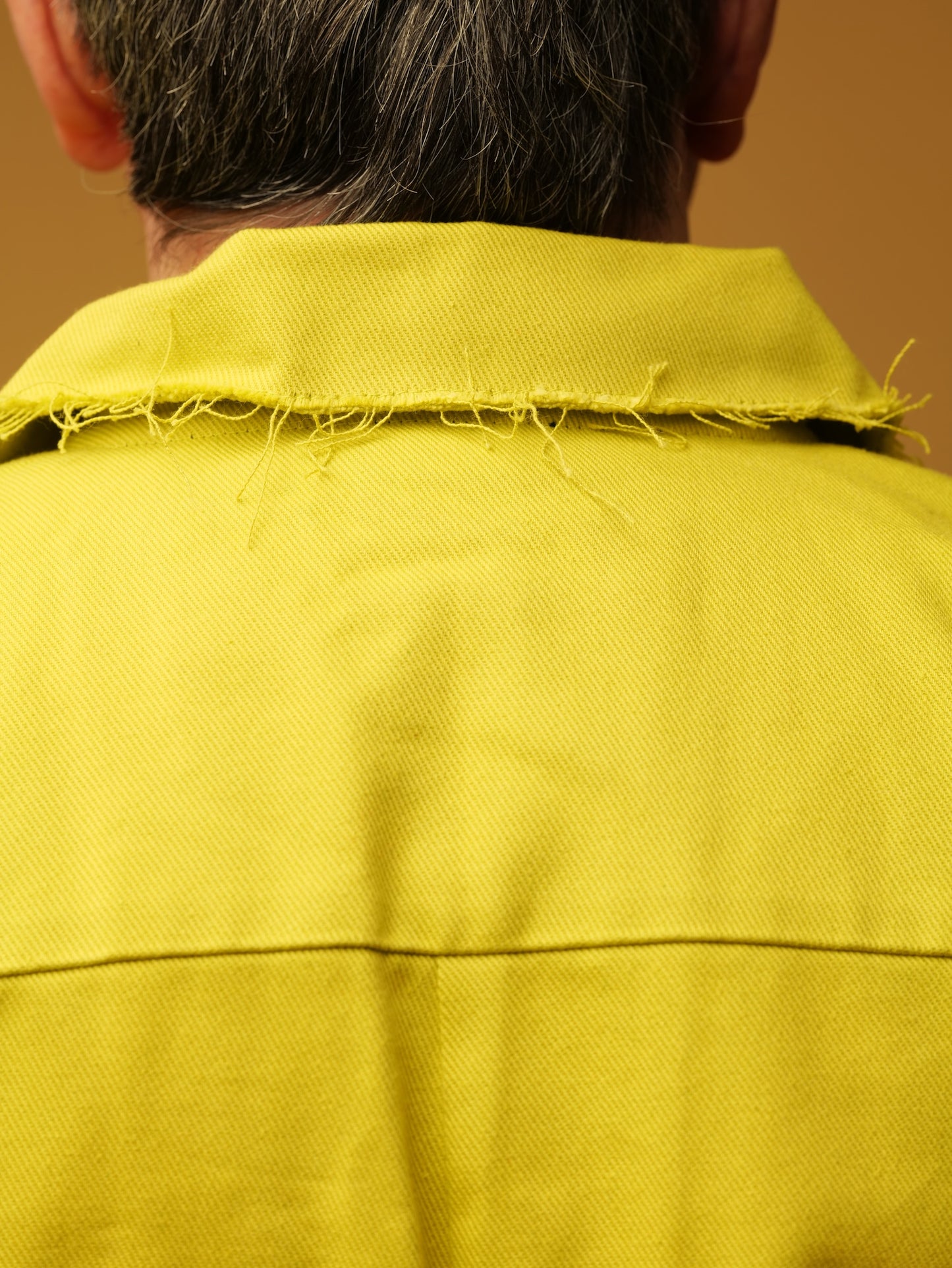 Oversize mustard thick cotton shirt