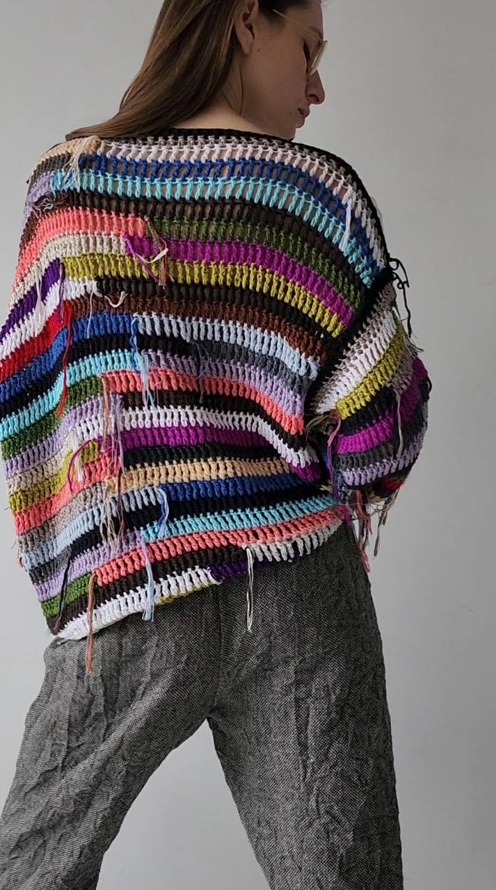 BLESS Nº50 Todaying Hand Knit TO ORDER! Wool Sweater,hand Knit Sweater,wool Knit Cardigan