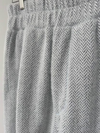 Штани джерсі світло-сірі "ялинка"