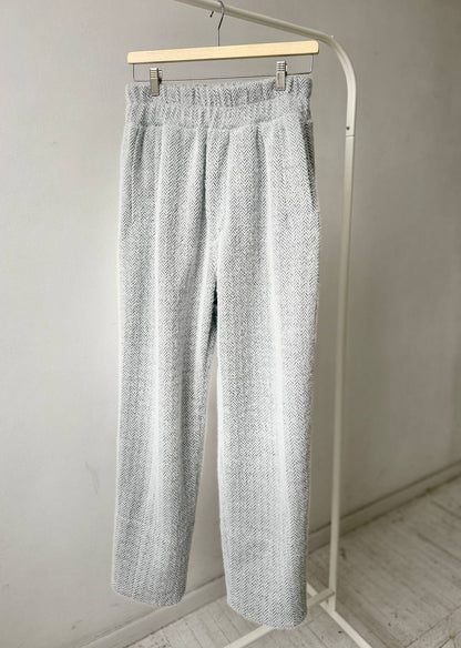 Штани джерсі світло-сірі "ялинка"