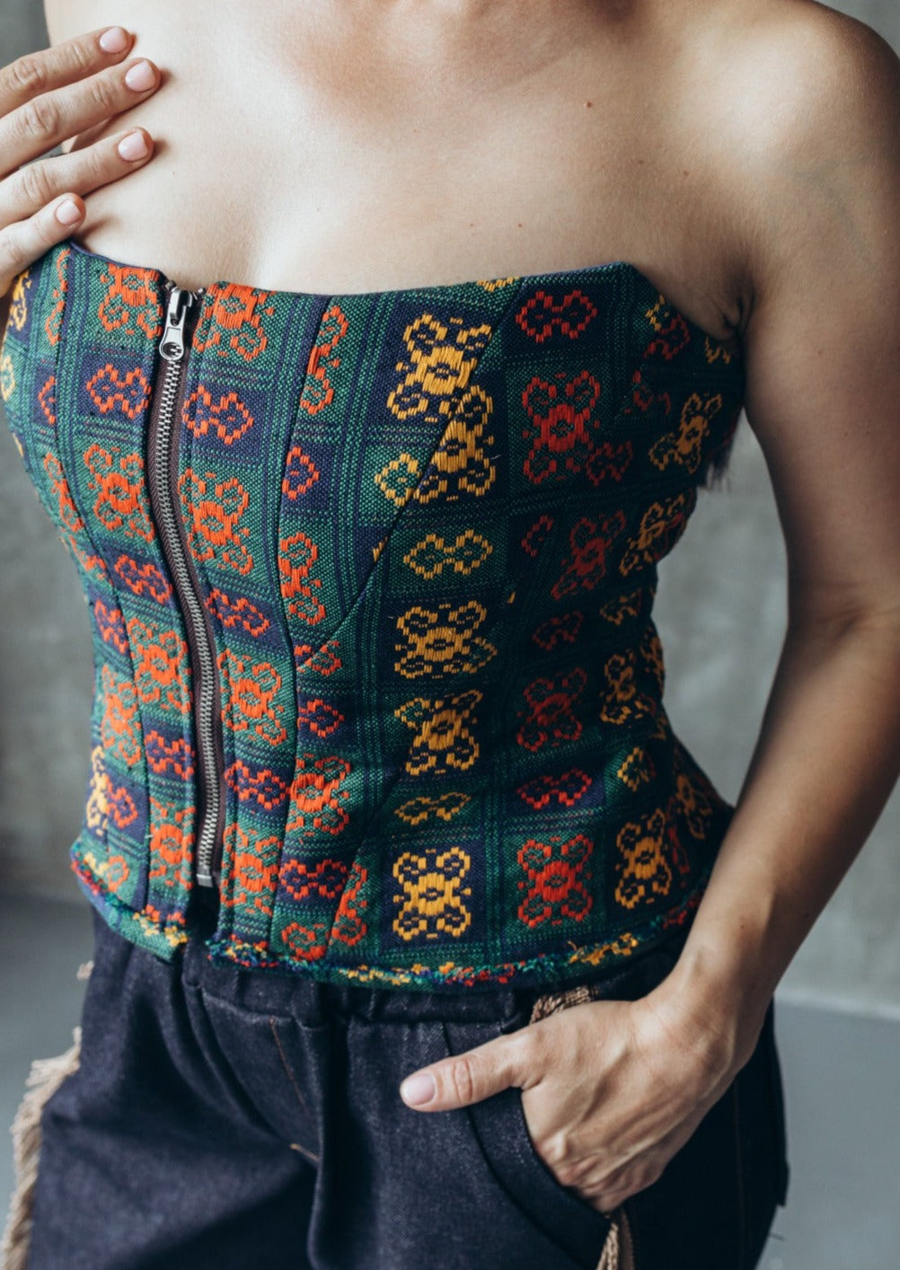 Corset ethnic top