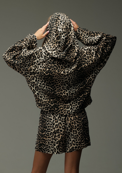 Light cotton leopard suit