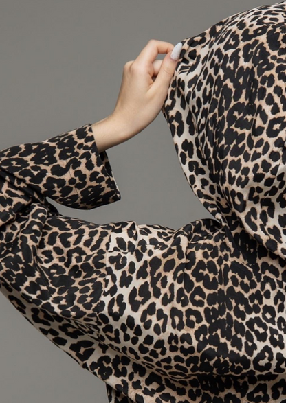 Light cotton leopard suit